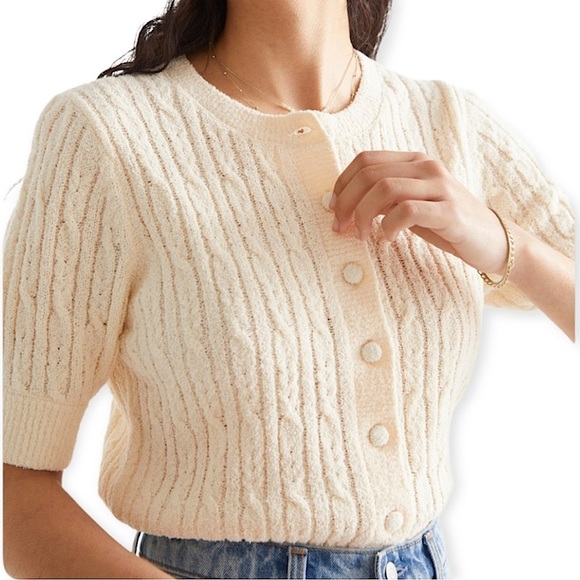 Cable Knit Short Sleeve Cardigan | Poshmark